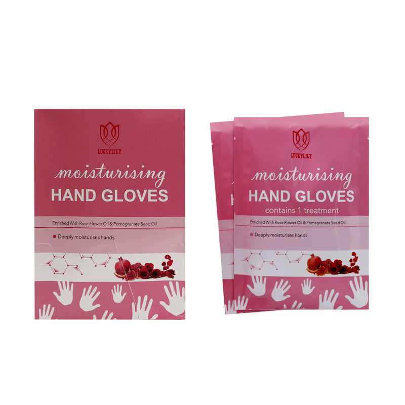 Mascarilla exfoliante para manos enriquecido con aceite de flor de rosa y aceite de semilla de granada