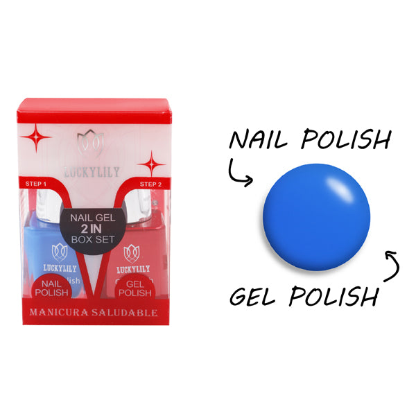 kit de esmalte y gel de uñas-color azul