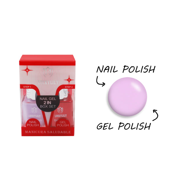 Kit de esmalte y gel de uñas-color púrpura