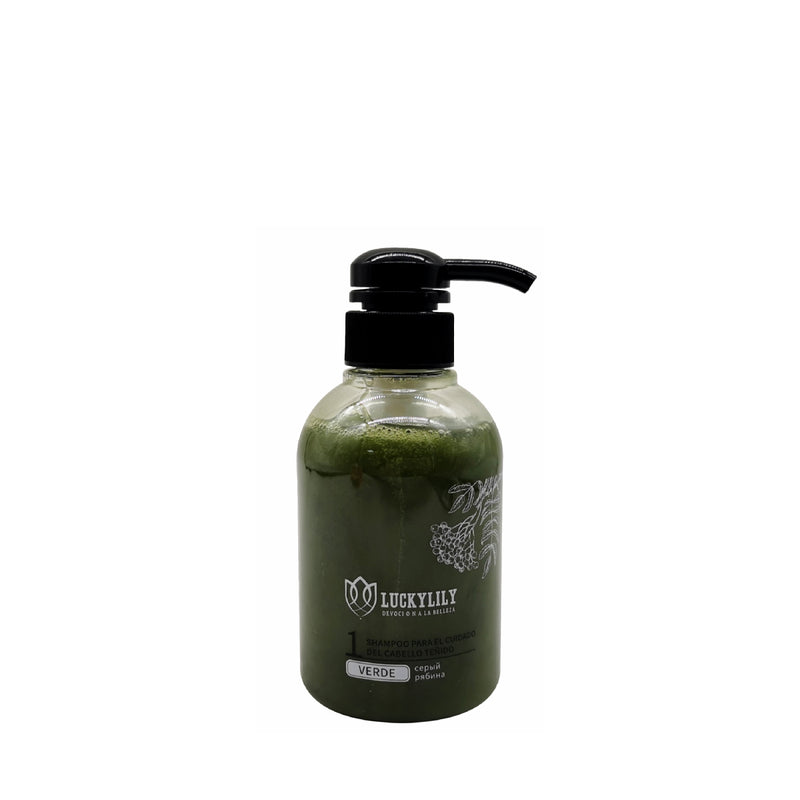 Shampoo para el cuidado del cabello teñido Verde