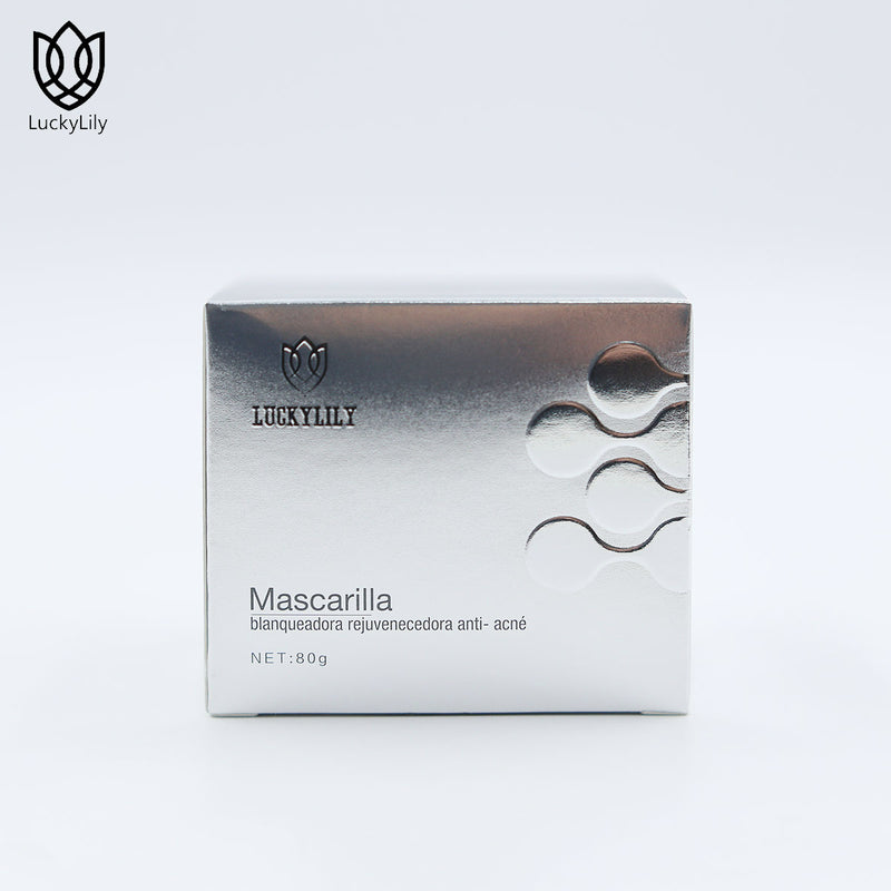 Mascarilla 3 funciones: Blanquea, rejuvenece y anti-acné 80g