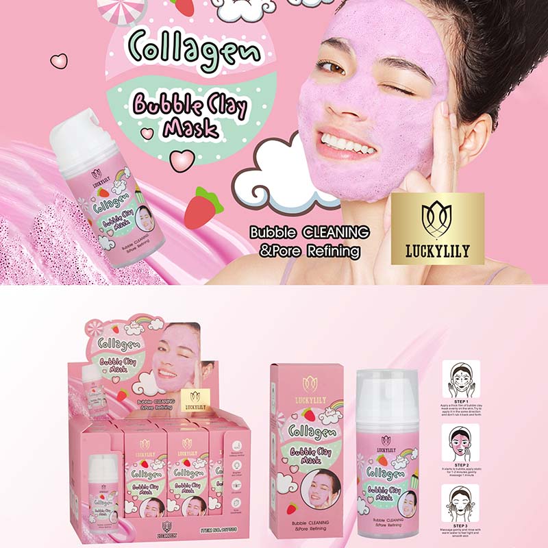 Mascarilla facial Collagen Bubble Clay Mask